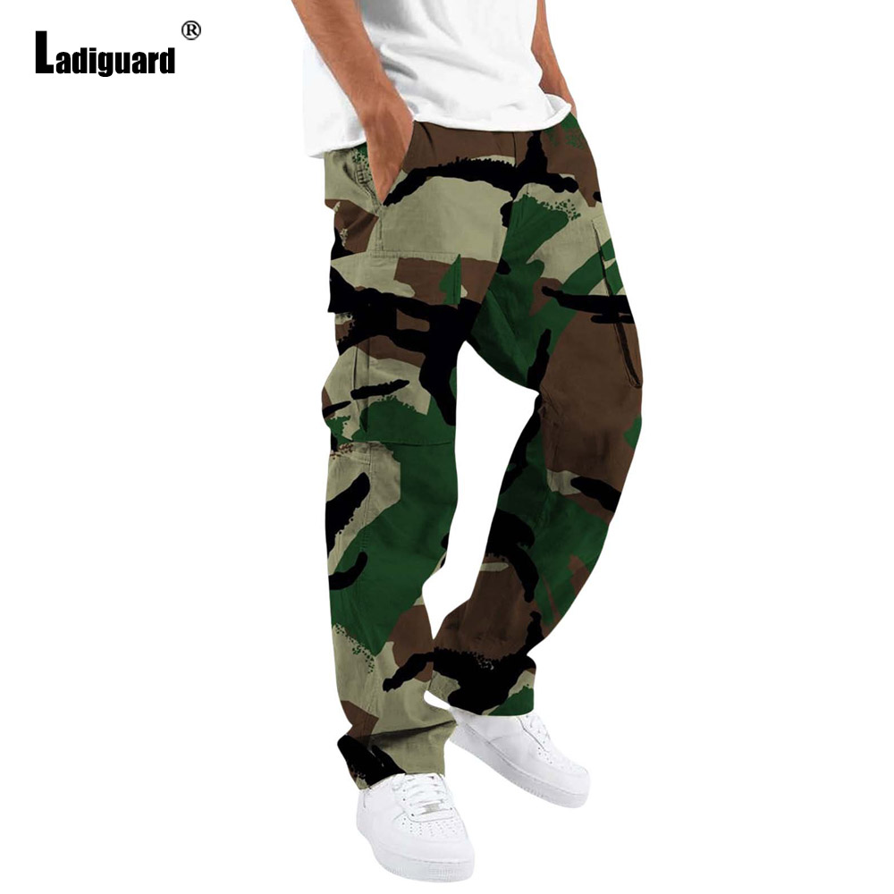 Mens Fashion Camo Pants - Celana Kargo Camo Fashion Saku Berdiri