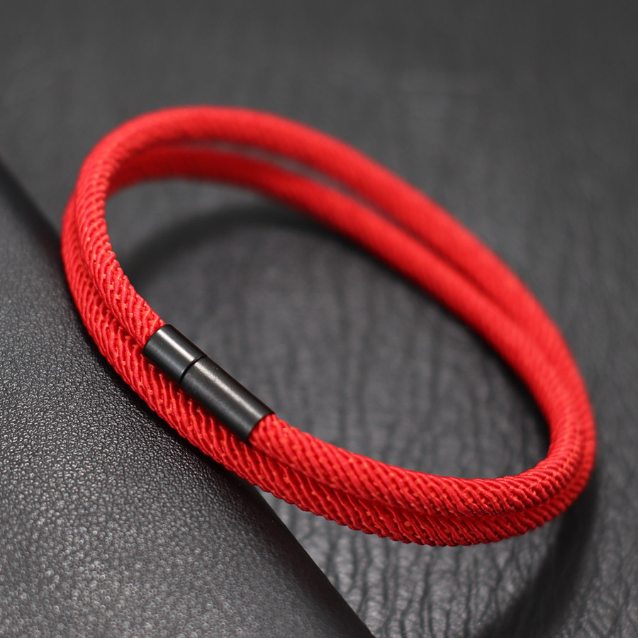 Milan Men'S Fashion - Gelang Pria merah Beruntung gelang bungkus