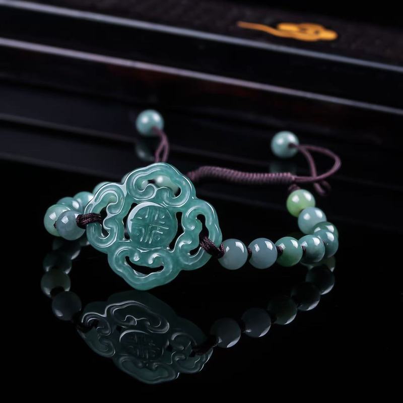 Mens Fashion Bracelet - Gelang Giok Alami Kelas A Desain