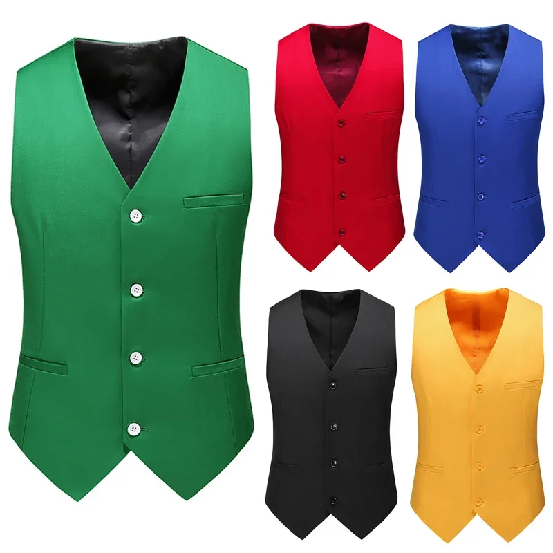 Formal Waistcoat Vest - Rompi Setelan Warna Solid Kasual Fashion