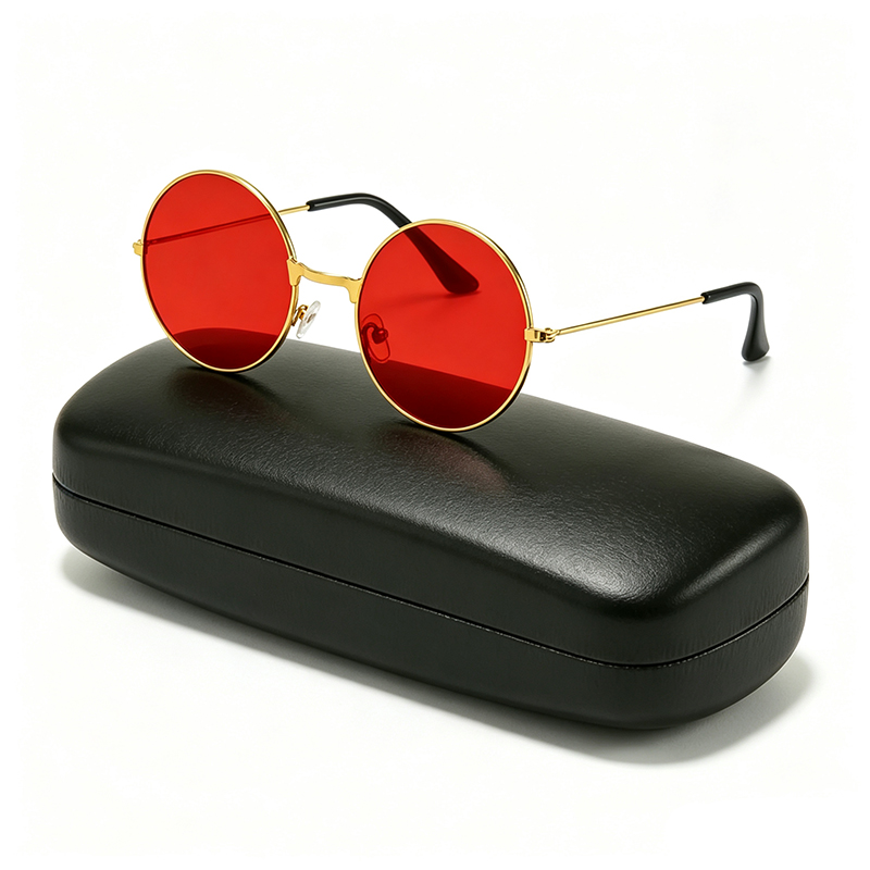 Men'S Fashion Round Glasses - Kacamata Hitam Bingkai Bulat Vintage Klasik