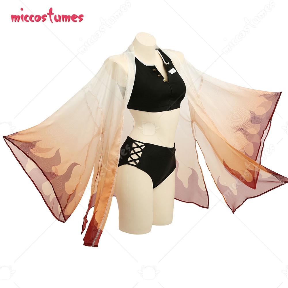 Formal Waistcoat Vest - Baju Renang Pola Api HAIKYUU untuk
