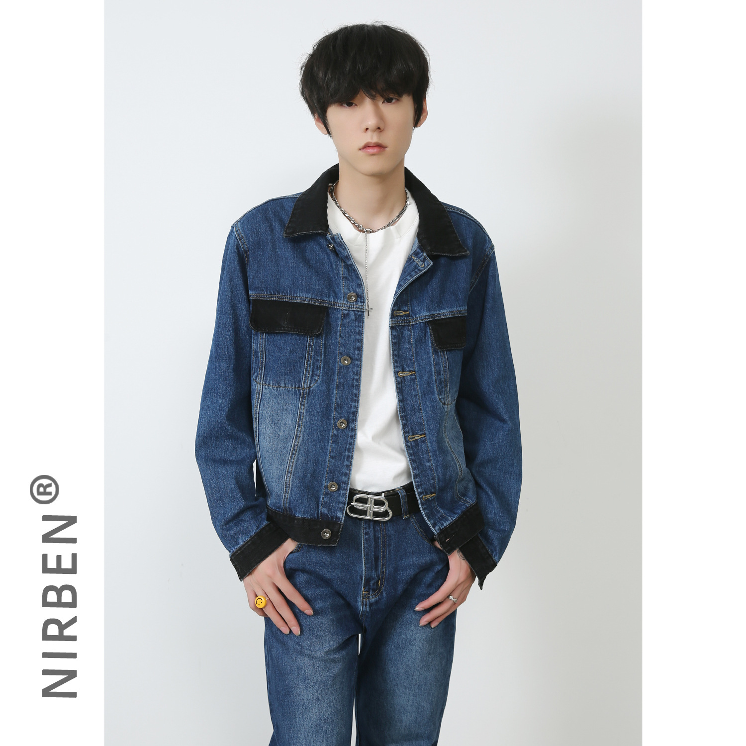 Mens Fashion Denim - Setelan Jaket Denim Baru Pria Gaya