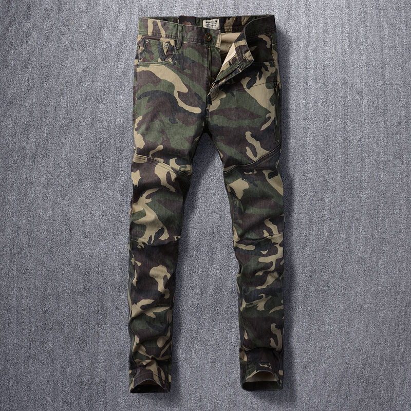 Mens Fashion Camo Pants - Jeans Pria Fashion Desainer Jeans Vintage