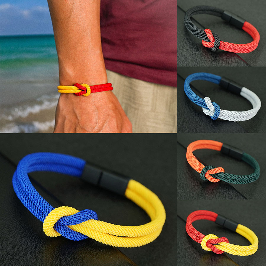 Gelang Tali Pria 5 Gaya Simpul - Milan Men'S Fashion ulasan dan harga