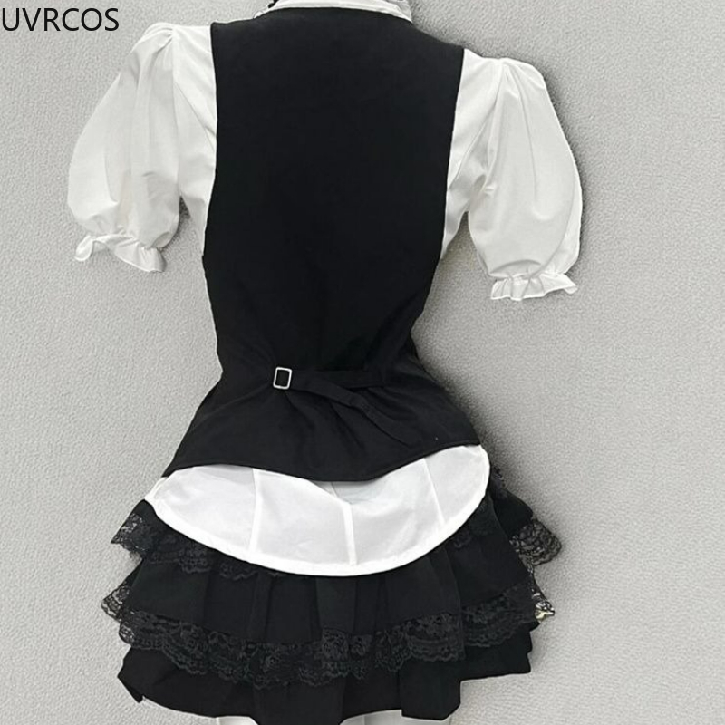 Y2k Kemeja Lengan Puff Kerut W - Formal Waistcoat Vest ulasan dan harga
