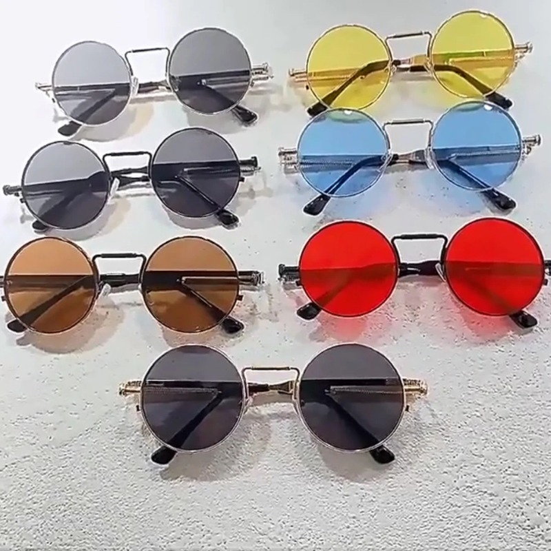 Kacamata Hitam Bulat Bingkai L - Men'S Fashion Round Glasses ulasan dan harga