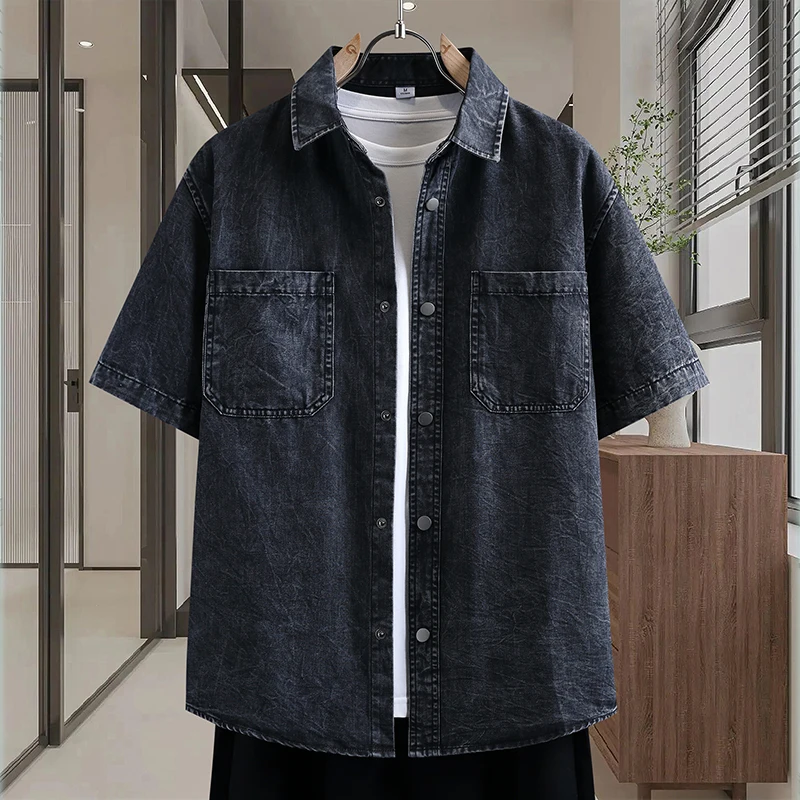 Kemeja Denim Tipis Pria Mode M - Mens Fashion Denim ulasan dan harga