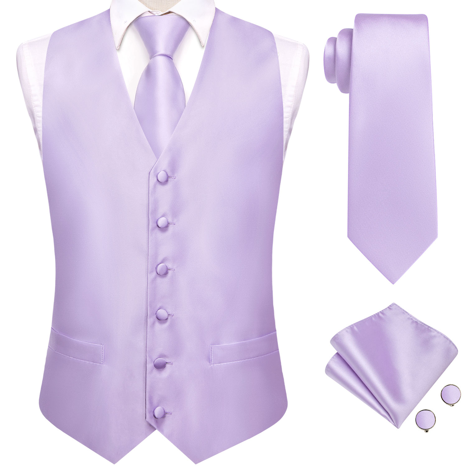 Rompi Jas Pria Hi-Tie Solid Vo - Formal Waistcoat Vest ulasan dan harga