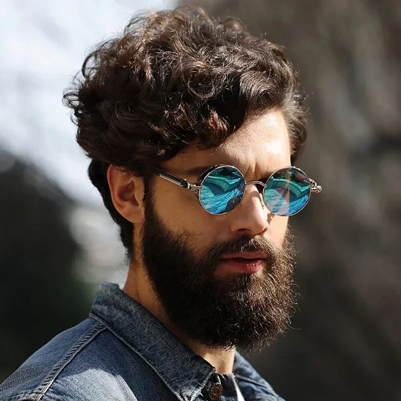 Kacamata Hitam Steampunk Klasi - Men'S Fashion Round Glasses ulasan dan harga