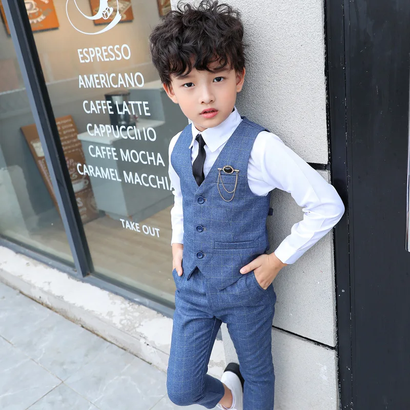 Blazer Rompi Kotak-kotak Anak  - Formal Waistcoat Vest ulasan dan harga