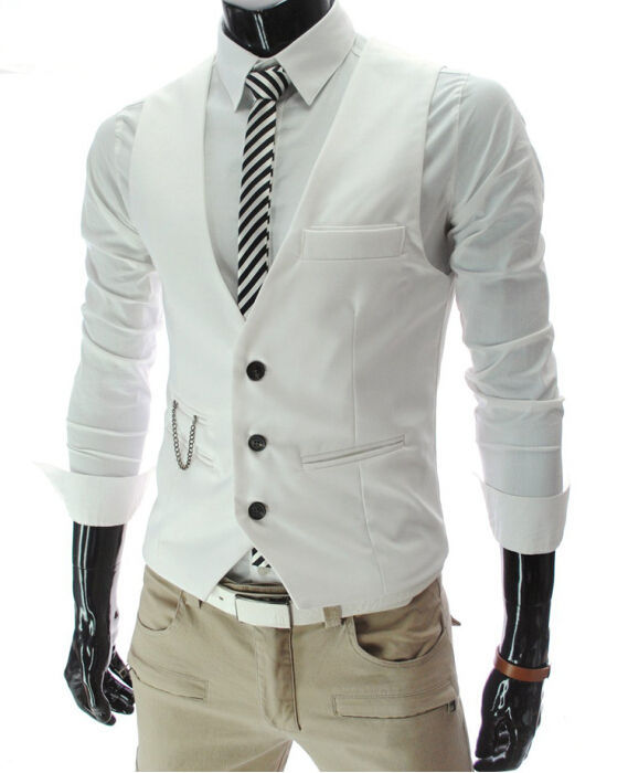 Rompi Jas Pria Abu-abu Baru 20 - Formal Waistcoat Vest ulasan dan harga