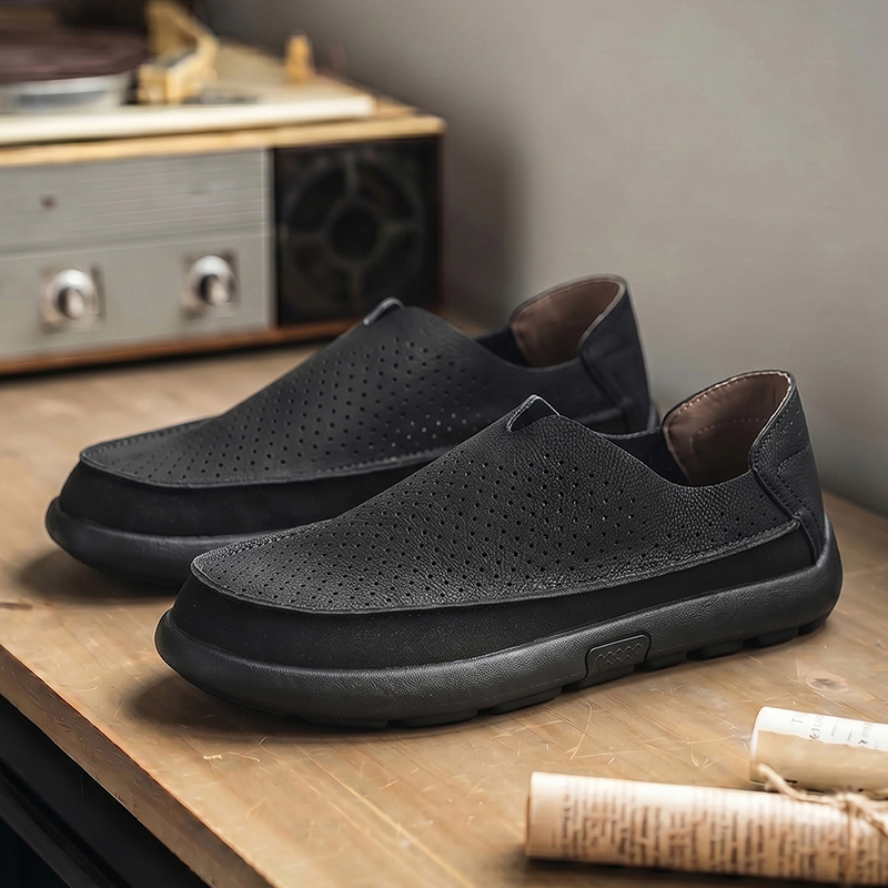 Sepatu Sneakers Loafers Pria U - Mens Fashion Denim ulasan dan harga