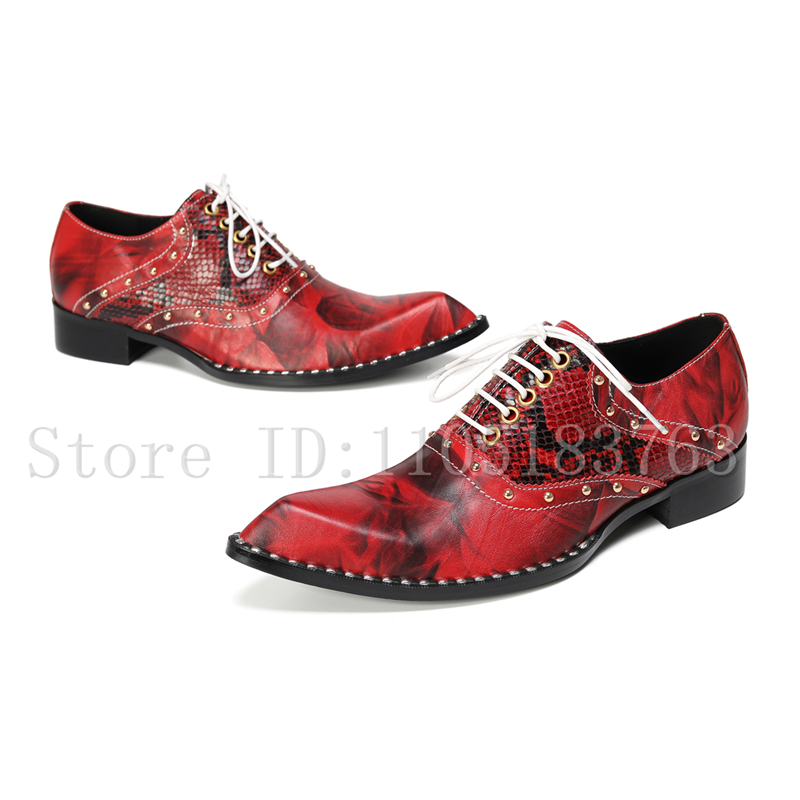 Sepatu Oxford Kulit Ular Merah - Men'S Fashion Formal ulasan dan harga