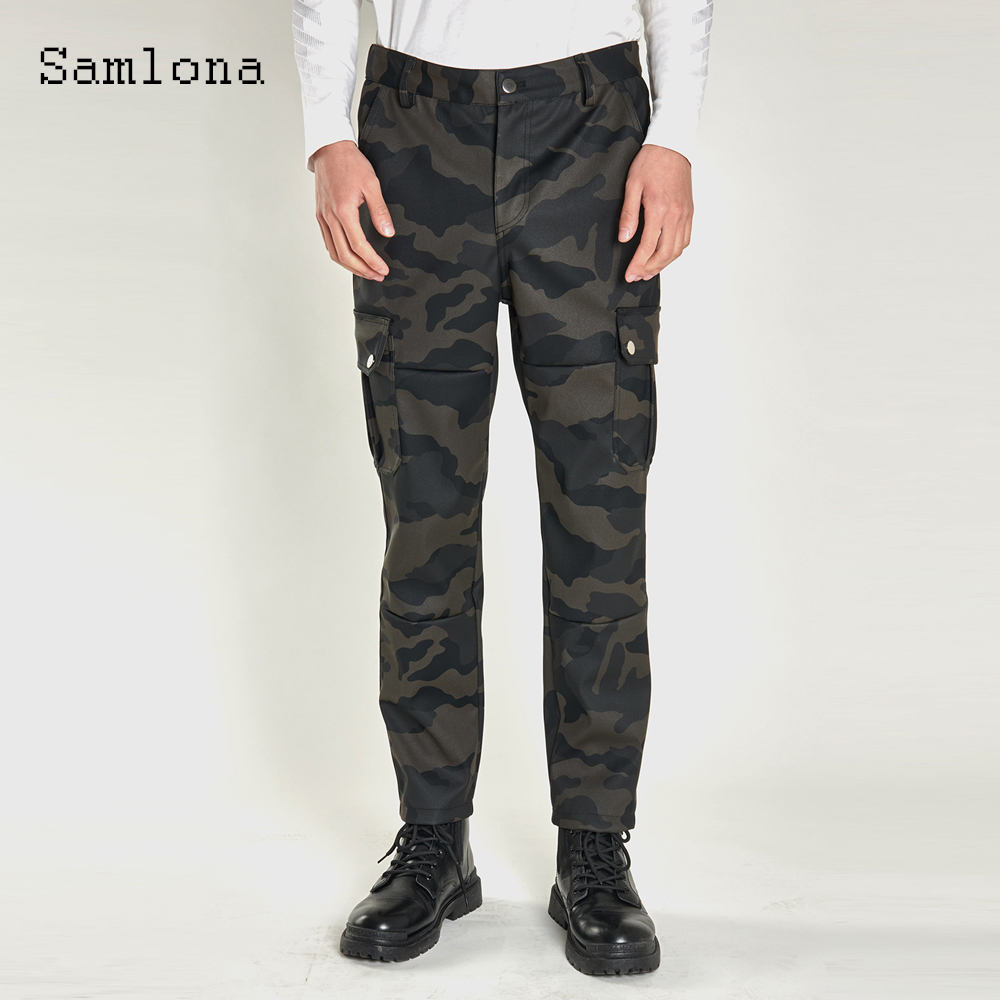 Celana Kulit Pu Fashion Saku B - Mens Fashion Camo Pants ulasan dan harga