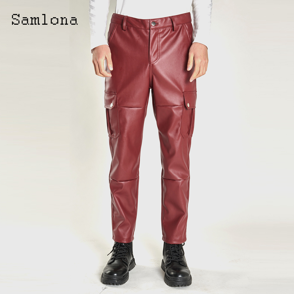 Celana Kulit Pu Fashion Saku B - Mens Fashion Camo Pants ulasan dan harga