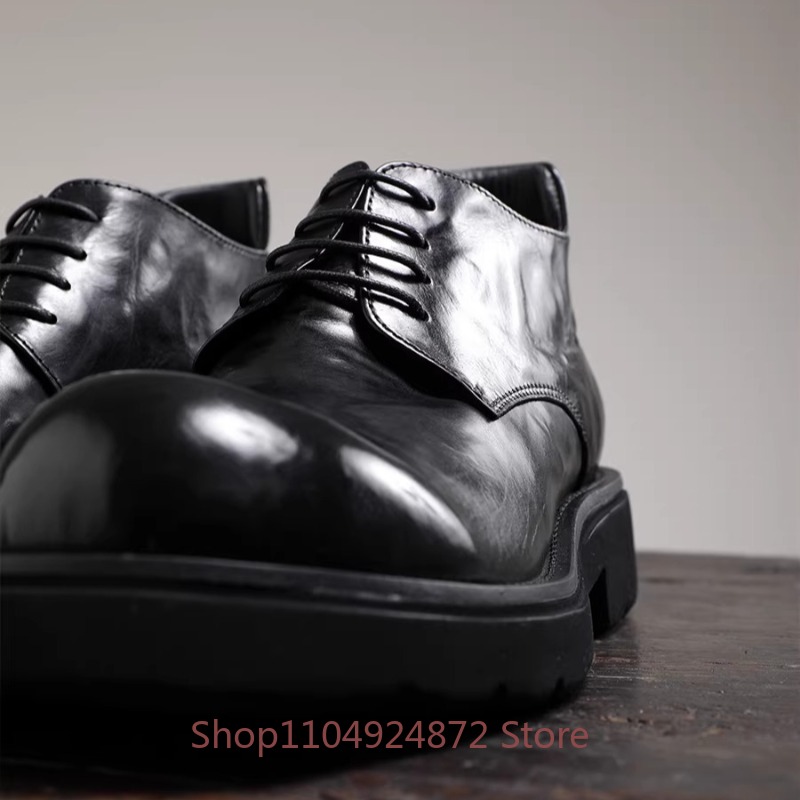 Sepatu Derby Ujung Bulat Fashi - Men'S Fashion Formal ulasan dan harga