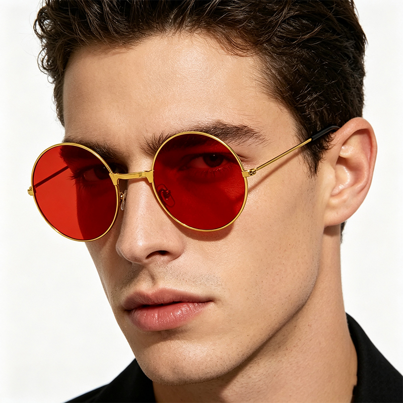 Kacamata Hitam Bingkai Bulat V - Men'S Fashion Round Glasses ulasan dan harga