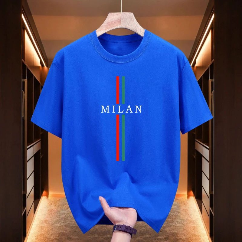 Kaus Katun Pria Fashion Milan  - Milan Men'S Fashion ulasan dan harga