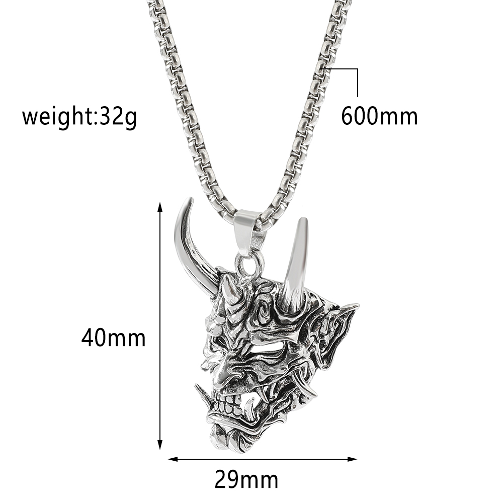 Kalung Liontin Topeng Hantu Ta - Men Fashion King ulasan dan harga