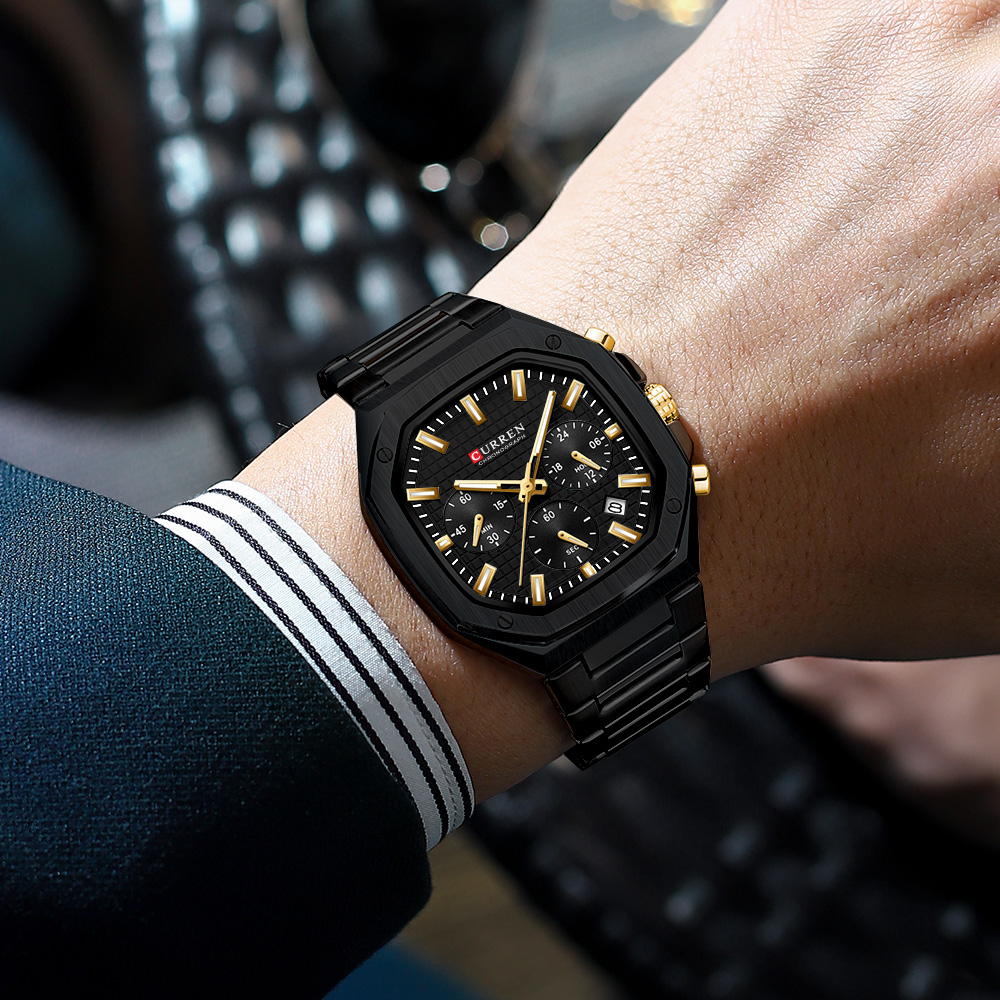 CURREN Jam Tangan Chrono Perse - Mens Fashion Bracelet ulasan dan harga