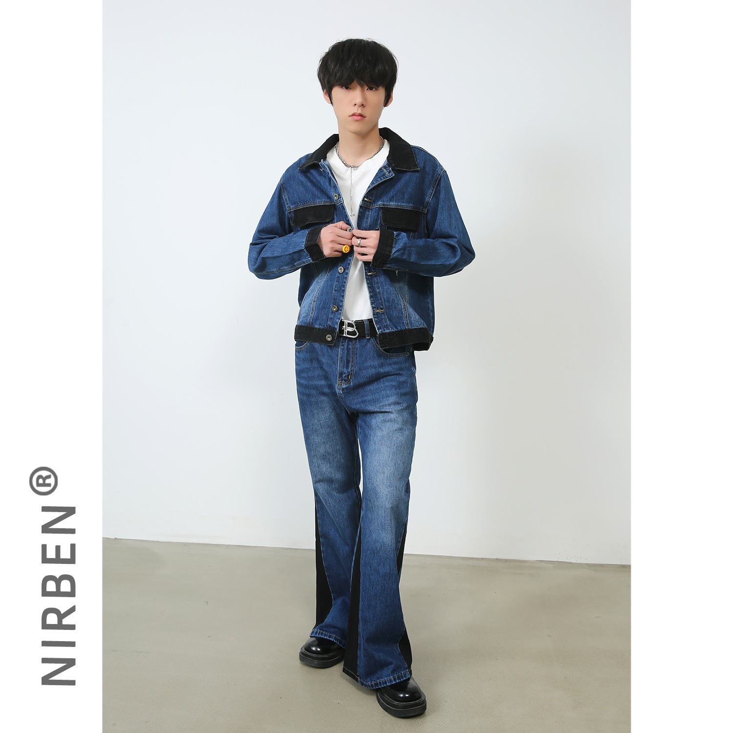 Setelan Jaket Denim Baru Pria  - Mens Fashion Denim ulasan dan harga