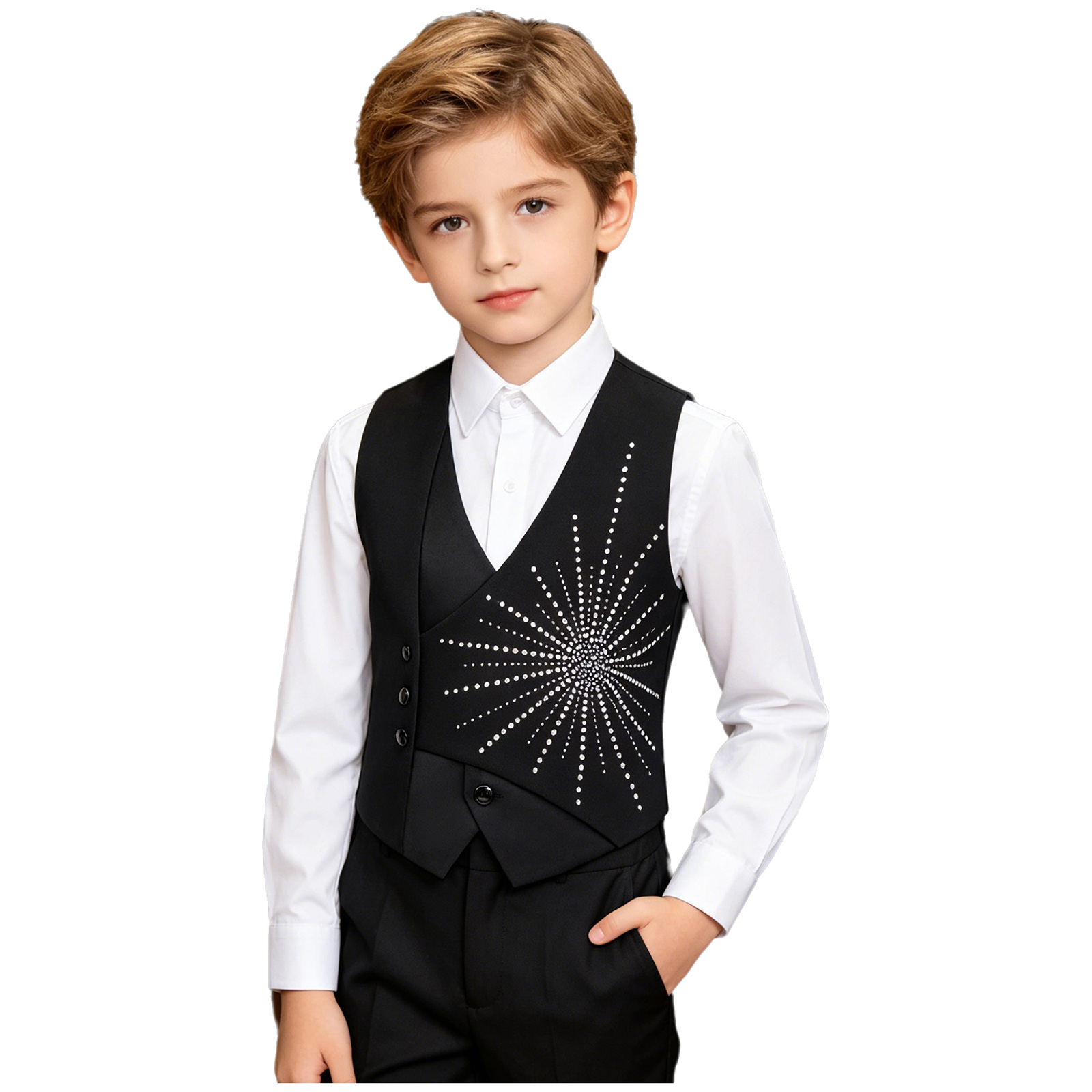 Rompi Asimetris Anak Laki-laki - Formal Waistcoat Vest ulasan dan harga