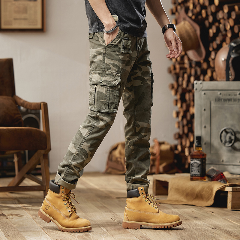 Celana Kerja Lurus Nyaman Kasu - Mens Fashion Camo Pants ulasan dan harga