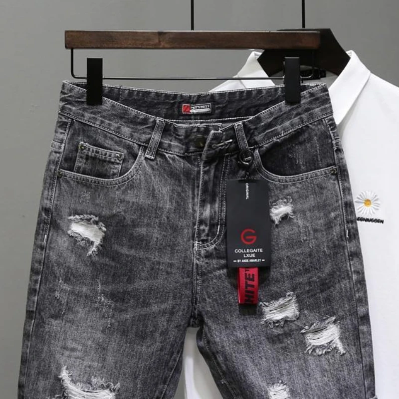 Celana Jeans pendek pria sobek - Mens Fashion Denim ulasan dan harga