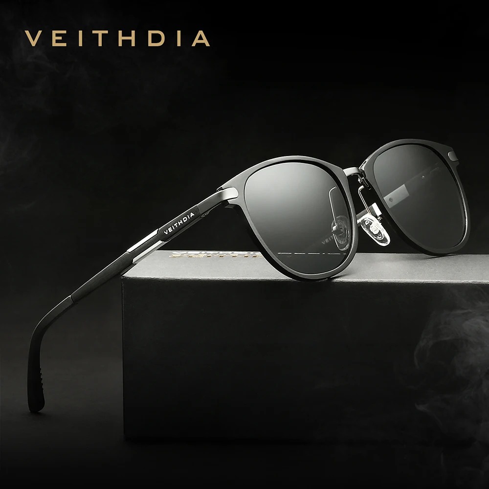VEITHDIA Kacamata Hitam Bingka - Men'S Fashion Round Glasses ulasan dan harga