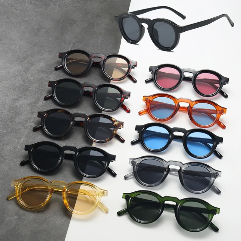Kacamata Hitam Bulat Kualitas  - Men'S Fashion Round Glasses ulasan dan harga